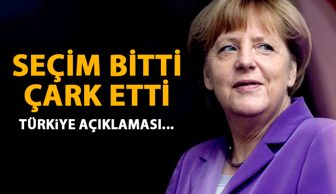 Seçim bitti, Merkel çark etti