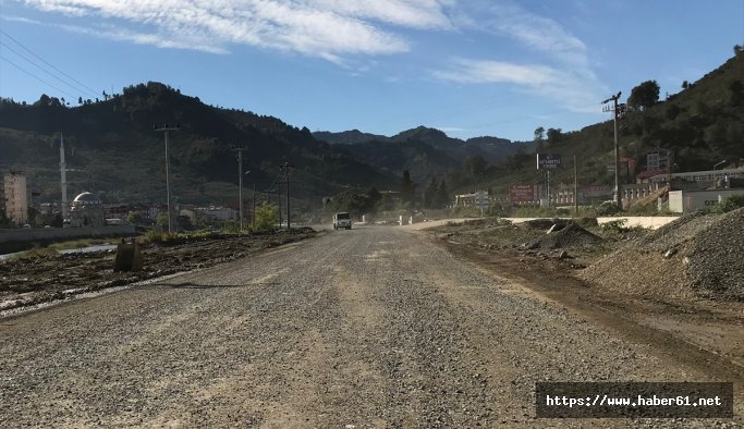 Giresun-Çaldağ-İnişdibi yolundaki çalışmalar sürüyor