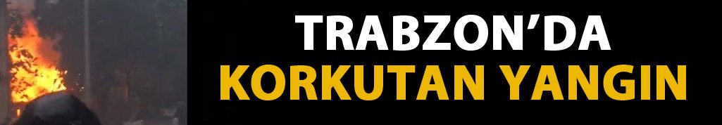 Trabzon'da korkutan yangın