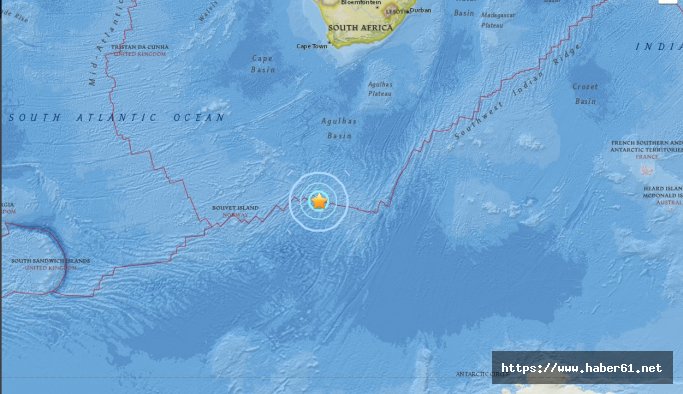 Atlantik Okyanusu'nda 6 büyüklüğünde deprem