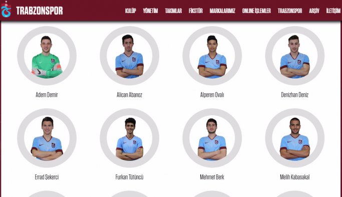  Trabzonspor resmi internet sitesinde ilginç detay