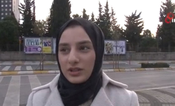 Baş örülü olduğu için minibüste...