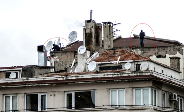 Çatıda korkutan dakikalar!