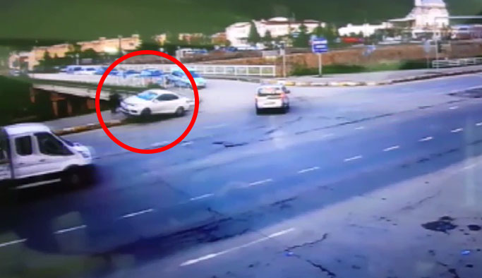 Trabzon'da mucize kurtuluş kamerada