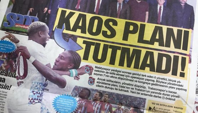 Günebakış Gazetesi’nden istifa eden Trabzonspor yöneticilerine büyük suçlama