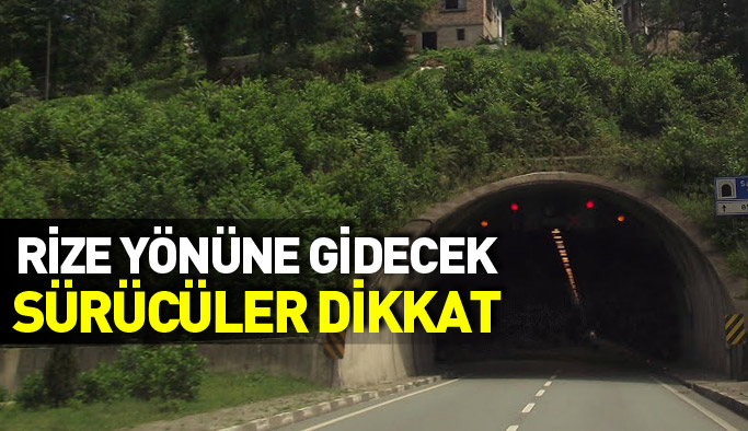 Karadeniz'de Yol Çalışması Uyarısı: Rize Tünellerinde Ulaşım Tek Şeritten Sağlanacak