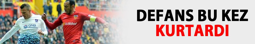 Trabzonspor'u bu kez defans kurtardı