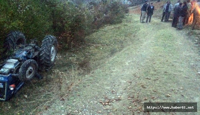 Yaşlı adam traktörün altında kaldı