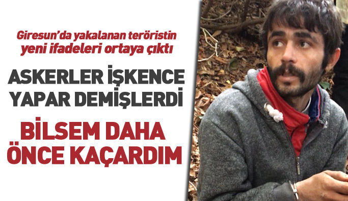 Giresun'da yakalanan teröristten itiraflar: Bilseydim daha erken kaçardım