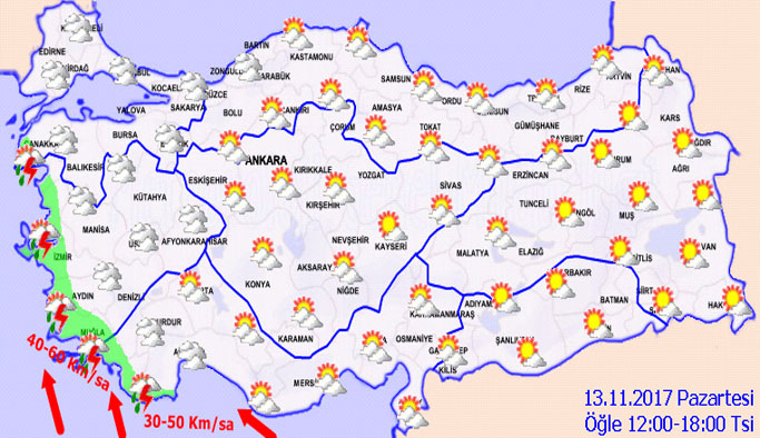 Trabzon'da hava nasıl olacak? 13.11.2017