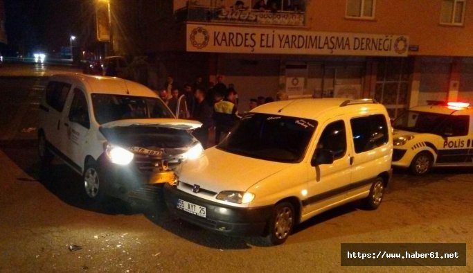 Samsun’un Canik ilçesinde iki otomobil çarpıştı: 1 yaralı