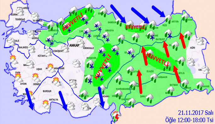 Trabzon'da hava nasıl olacak? 21.11.2017