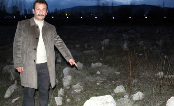 Tokat'ta barajların suları çekilince eski mezarlık ortaya çıkıtı. 2 Ocak 2019