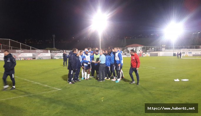 Trabzonspor antrenmanında Bongonda'ya sürpriz