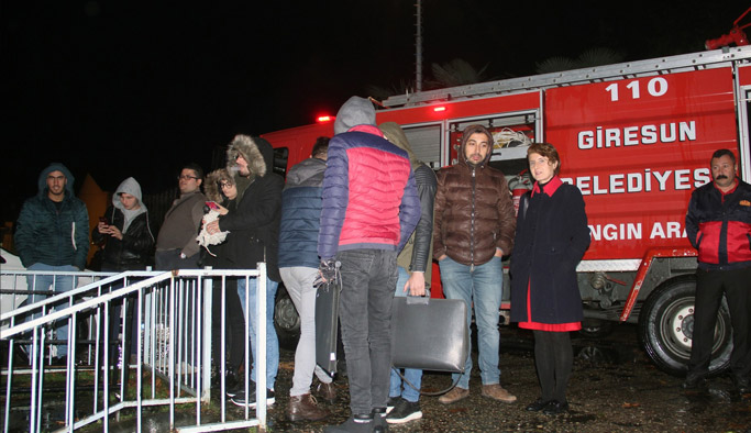 Giresun'da üniversitede yangın paniği