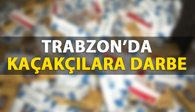 Trabzon'da otobüste gizlenmiş kaçak sigaralar yakalandı