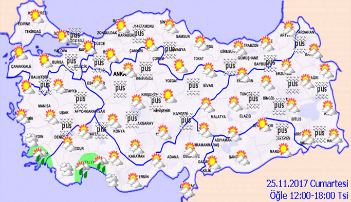 Trabzon'da hava nasıl olacak? 25.11.2017