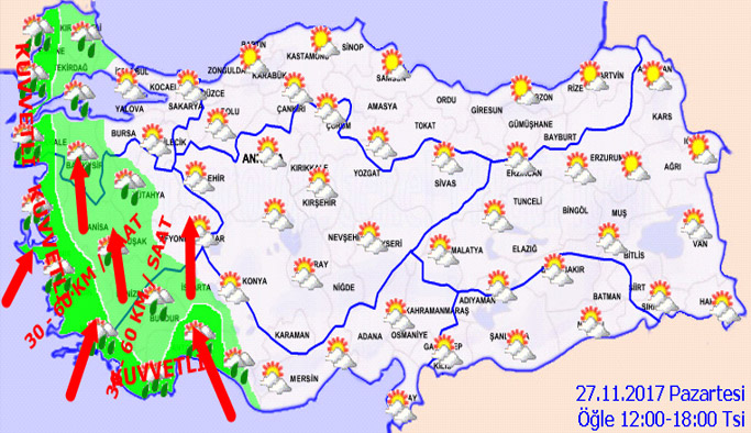 Trabzon'da hava nasıl olacak? 27.11.2017