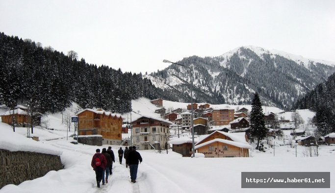 Ayder yaylası kış ziyaretçilerini bekliyor