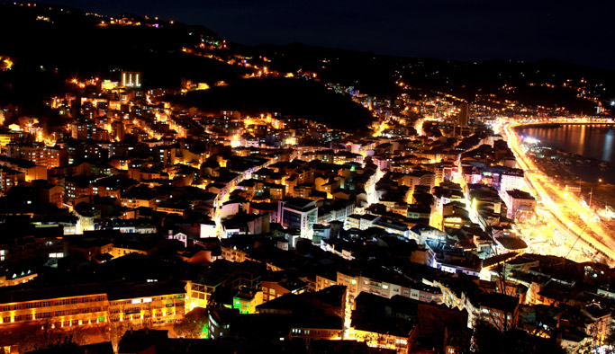 Ordu ve Giresun gece başka güzel
