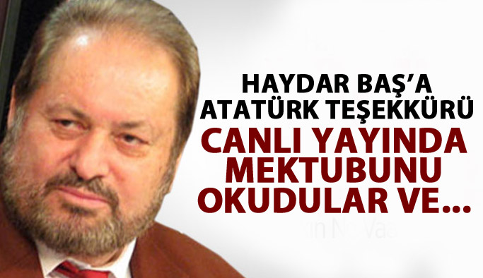 Uğur Dündar'dan Haydar Baş'a teşekkür