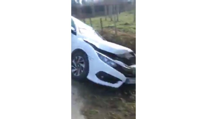 Otomobil kanala uçtu: 1 ölü