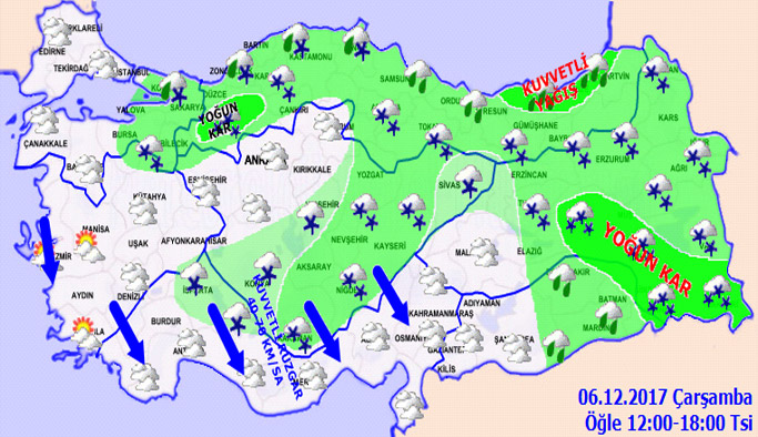 Trabzon'da hava nasıl olacak? 06.12.2017