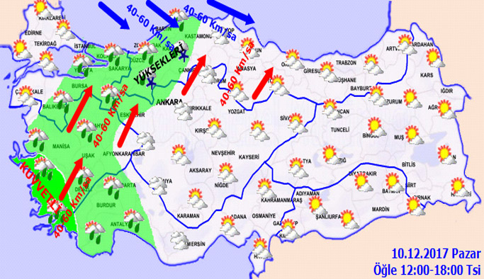 Trabzon'da hava nasıl olacak? 10.12.2017