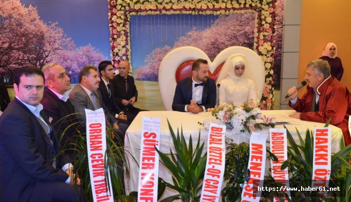 Maçka'da gazi olan polis memurunun mutlu günü