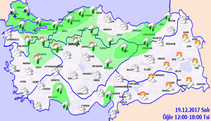 Trabzon'da hava nasıl olacak? 19.12.2017