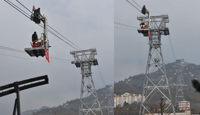 Trabzon'un teleferiği çalışmaya başladı