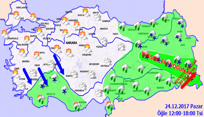 Trabzon'da hava nasıl olacak? 24.12.2017