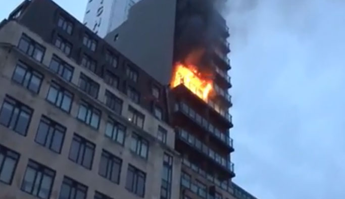 12 katlı binada yangın