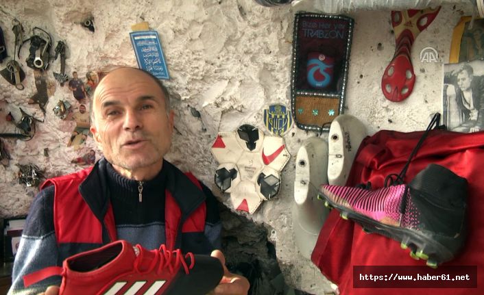 Trabzon'da kramponları profesörü tamir ediyor