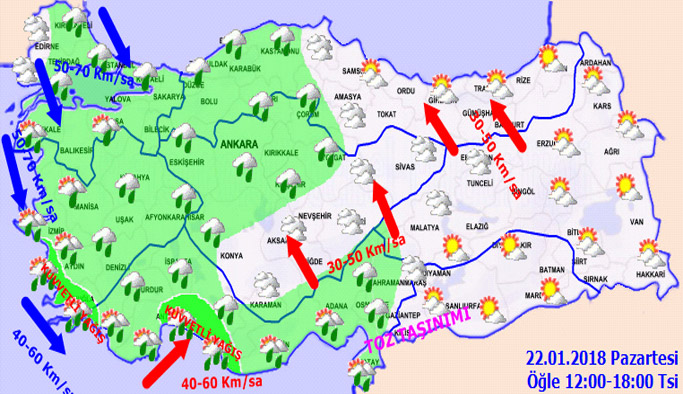 Trabzon'da hava nasıl olacak? 22.01.2018
