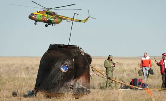 3 astronot Dünya'ya döndü