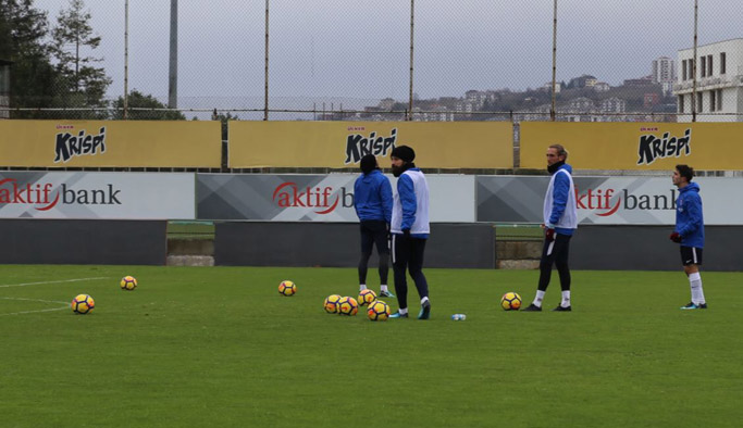 Trabzonspor’da antrenman sonrasında özel çalışma