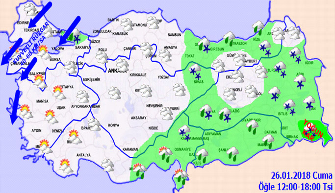 Trabzon'da hava nasıl olacak? 26.01.2018