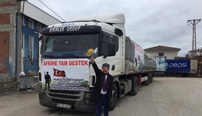 Çorum'dan Zeytin Dalı Harekatı'na destek