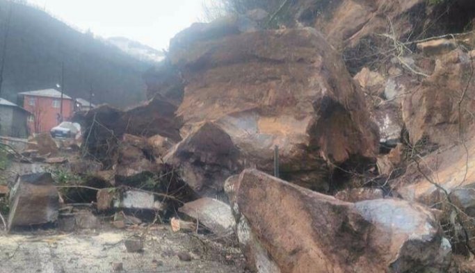 Giresun'da heyelan korkuttu - Giresun haberler