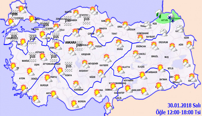 Trabzon'da hava nasıl olacak? 30.01.2018