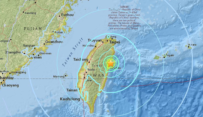 Tayvan’da 6.1 büyüklüğünde deprem