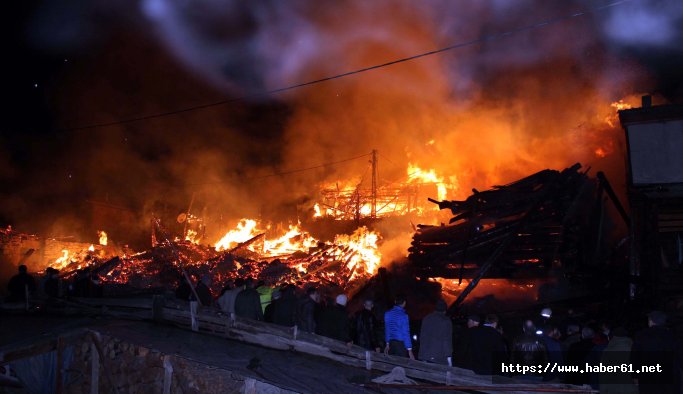 Köy cayır cayır yandı