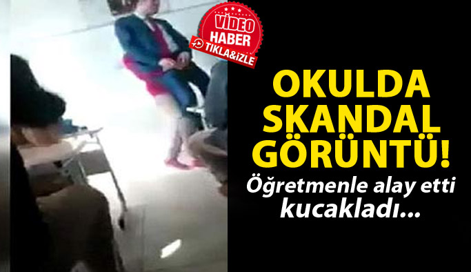 Okulda skandal görüntüler!