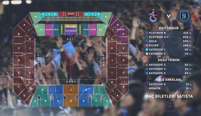 Trabzonspor Başakşehir maçı biletleri satışa çıktı