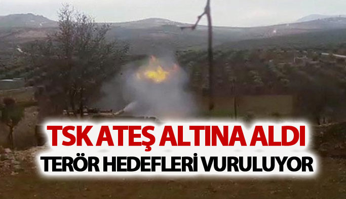 Afrin'deki terör hedefleri vuruluyor