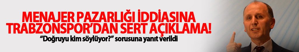 Menajer iddialarına Trabzonspor sert çıktı!