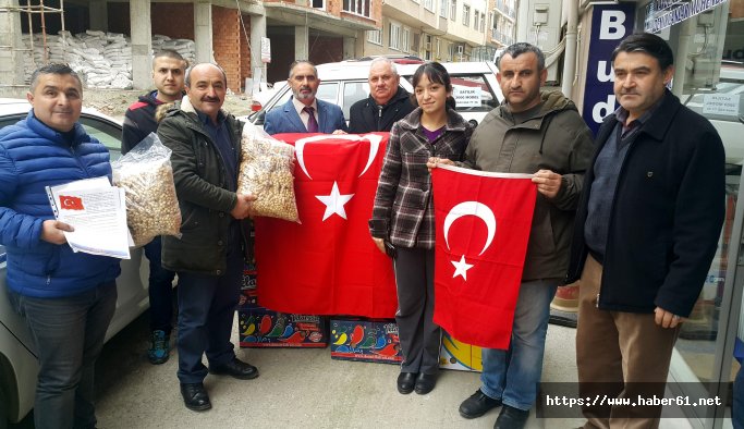 Afrin'de savaşan Mehmetçiğe fındık gönderdiler