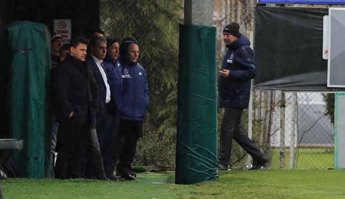 Trabzonspor yönetimi idmanda