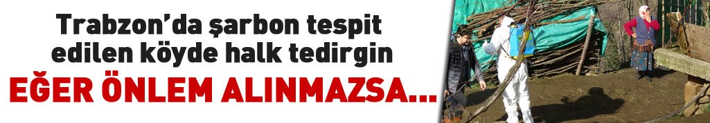 Trabzon'da şarbon bulunan köyde halk tedirgin